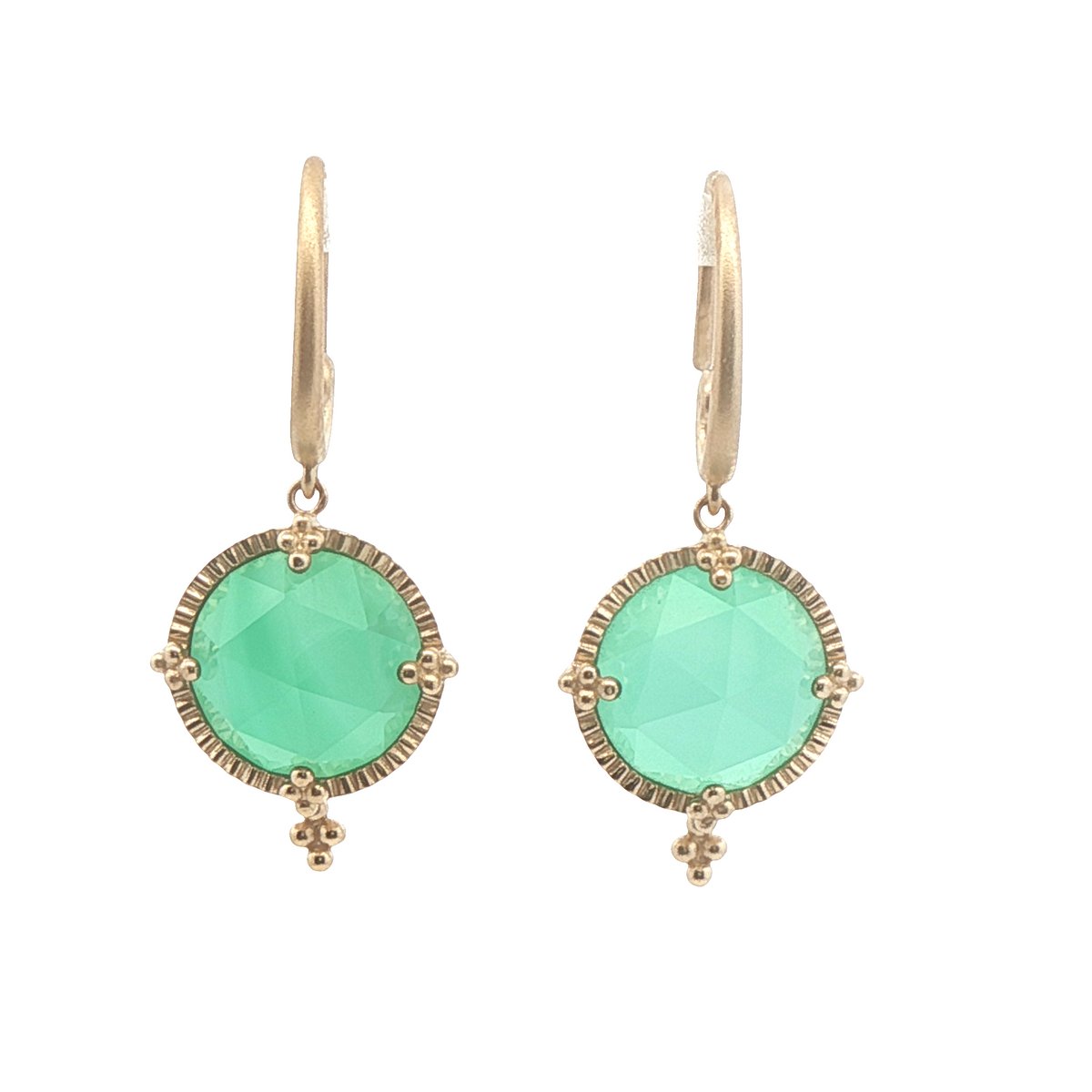 Agates Vintage Inspired Vintage Inspired Earrings in 14 Karat Yellow Gold