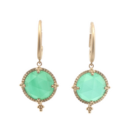Agates Vintage Inspired Vintage Inspired Earrings in 14 Karat Yellow Gold