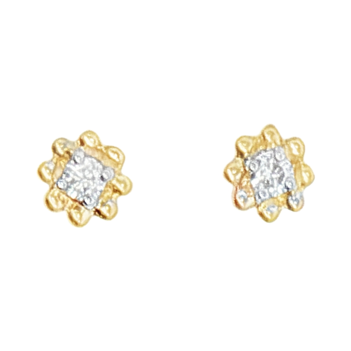 Diamonds Floral Earrings
