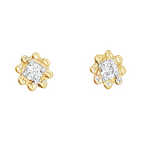 Diamonds Floral Earrings
