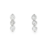 1/8 Cttw. Diamonds Three Stone Earrings