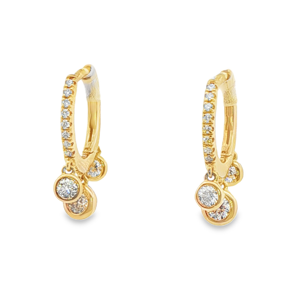 1/2 Cttw. Diamonds Huggie Hoop Earrings
