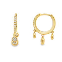1/2 Cttw. Diamonds Huggie Hoop Earrings