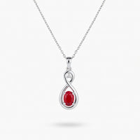 Ruby Classic Pendant in 14 Karat White Gold