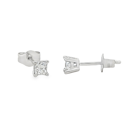 Previously Loved 14 Karat White Gold Earrings