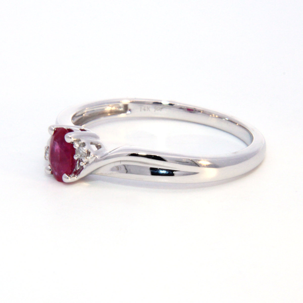 Oval Ruby Bypass Ring