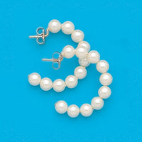 24K Gold Plated Surgical Stainless Steel Simulated Pearl J-Hoop