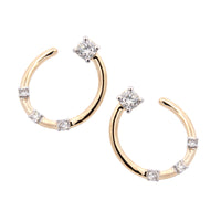 1/4 Cttw. Diamonds Front To Back Swirl Earrings