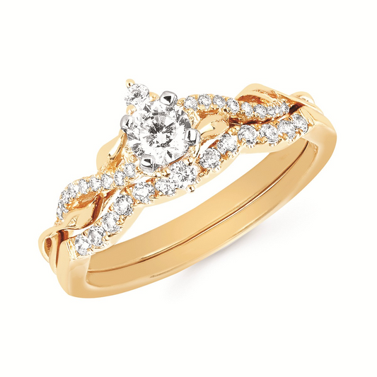 Yellow Gold Fashion Wedding Set