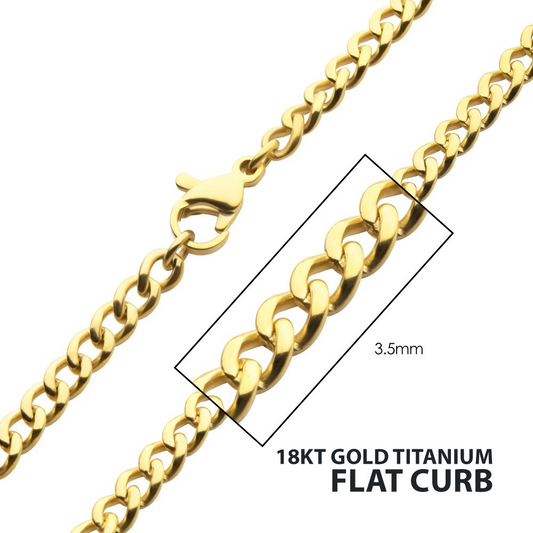 Titanium Flat Curb Chain