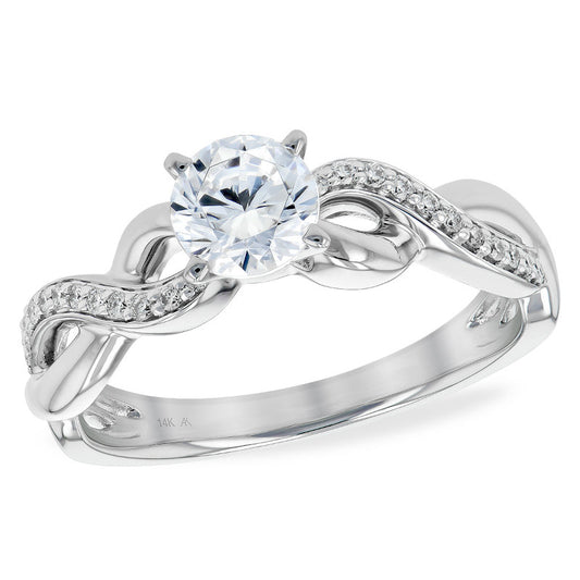 1/2CT semi mount Ring Engagement Ring
