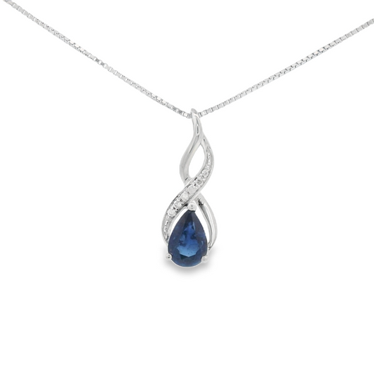 Pear Sapphire Drop Pendant