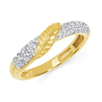1/3cttw Nature Inspired Floral Fashion Ring in 14 Karat Yellow Gold
