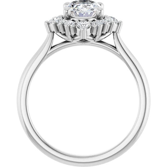 1-1/2 Cttw. Halo Engagement Ring