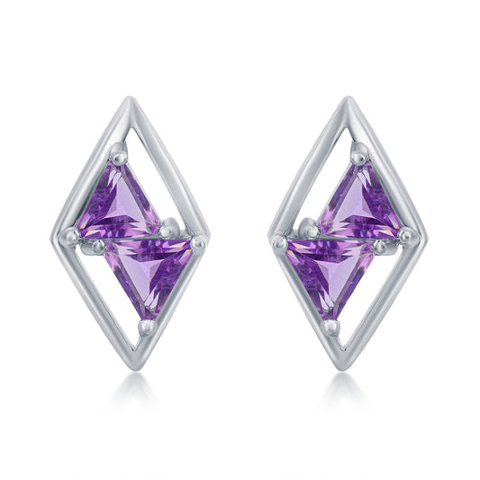 Amethysts Stud Earrings