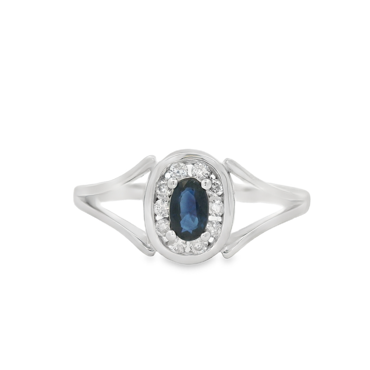 1/3 Cttw. Sapphire Halo Ring