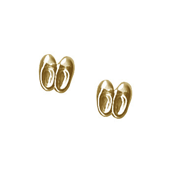 24K Gold Plated Surgical Stainless Steel Ballet Slipper Stud