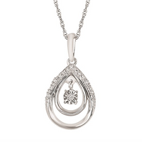 Shimmering Diamonds Diamond Dangle Pendant