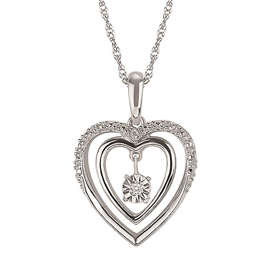 Shimmering Diamonds Diamonds Dangle Pendant