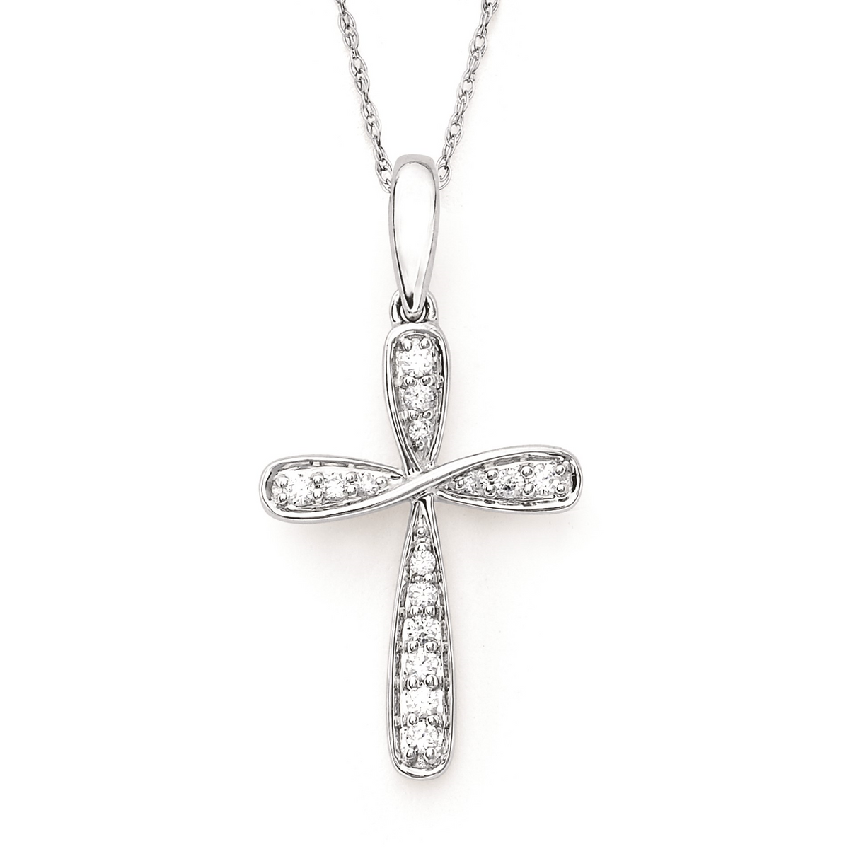1/7 Cttw. Infinity Cross Pendant