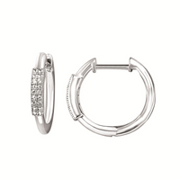 Round Brilliant Diamonds Hoop Earrings