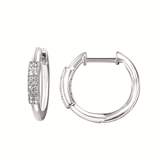 Round Brilliant Diamonds Hoop Earrings