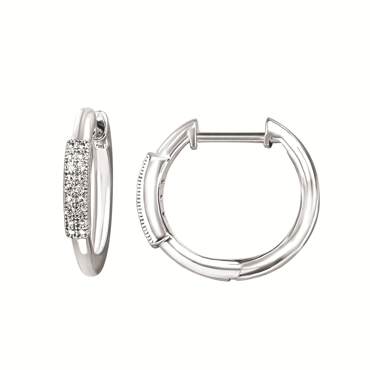 Round Brilliant Diamonds Hoop Earrings