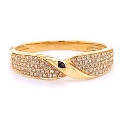 1/8cttw Classic Fashion Ring in 14 Karat Yellow Gold