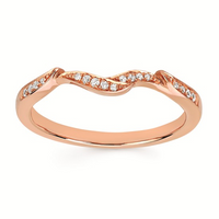 1.0cttw Nature Inspired Floral Wedding Set in 14 Karat Rosé Gold