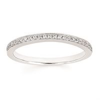 1-1/10cttw Vintage Inspired Swirl Wedding Set in 14 Karat White Gold