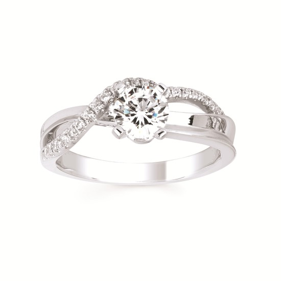 1.0cttw Classic Woven Wedding Set in 14 Karat White Gold
