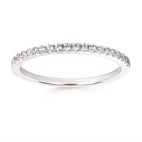 7/8cttw Modern Chevron Wedding Set in 14 Karat Yellow and White Gold