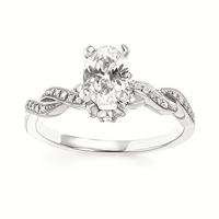 1-1/5cttw Classic Woven Wedding Set in 14 Karat White Gold