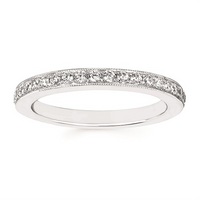 3-1/2cttw Modern Accented Wedding Set in 14 Karat White Gold