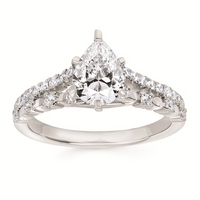 2.0 cttw Statement Accented Wedding Set in 14 Karat White Gold