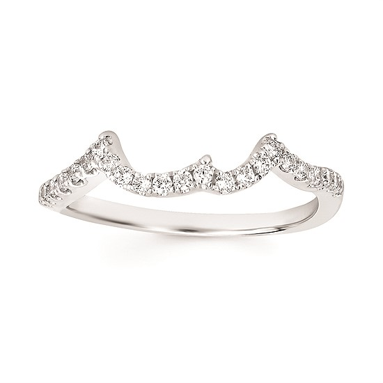1-5/8cttw Nature Inspired Bypass Wedding Set in 14 Karat White Gold