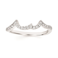 1-5/8cttw Nature Inspired Bypass Wedding Set in 14 Karat White Gold