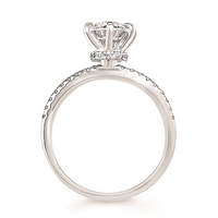 1-7/8cttw Classic Accented Wedding Set in 14 Karat White Gold