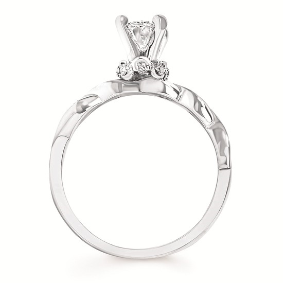 1-1/5cttw Classic Woven Wedding Set in 14 Karat White Gold