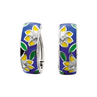 Round Topazes Hoop Earrings