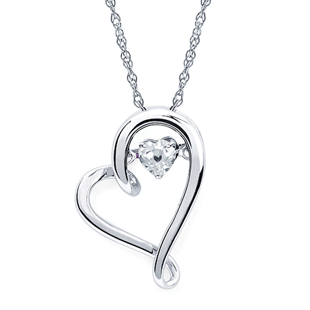 Shimmering Diamonds Sapphire Slide Pendant