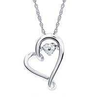 Shimmering Diamonds Sapphire Slide Pendant