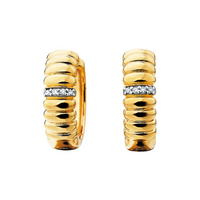 Round Sapphires Hoop Earrings