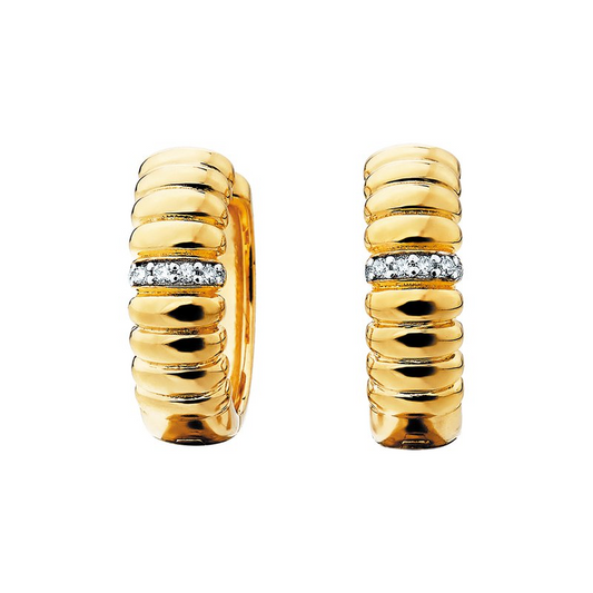 Round Sapphires Hoop Earrings