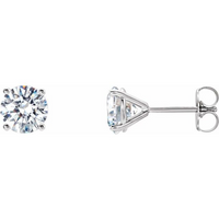 1-1/2 cttw Classic Stud Lab Diamond Earrings in 14 Karat White Gold