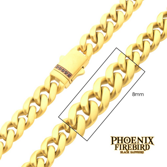 Steel Miami Cuban 8mm 24"