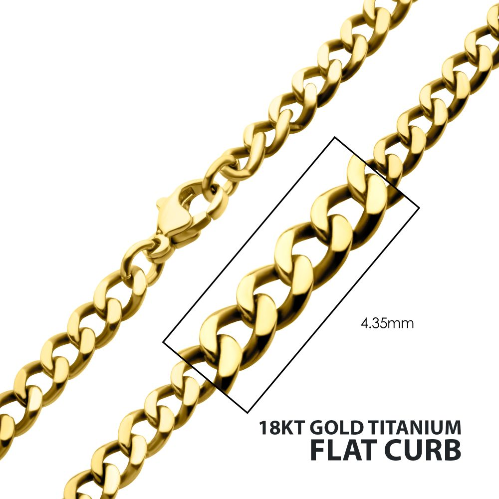 Titanium Flat Curb 4.35mm 20"