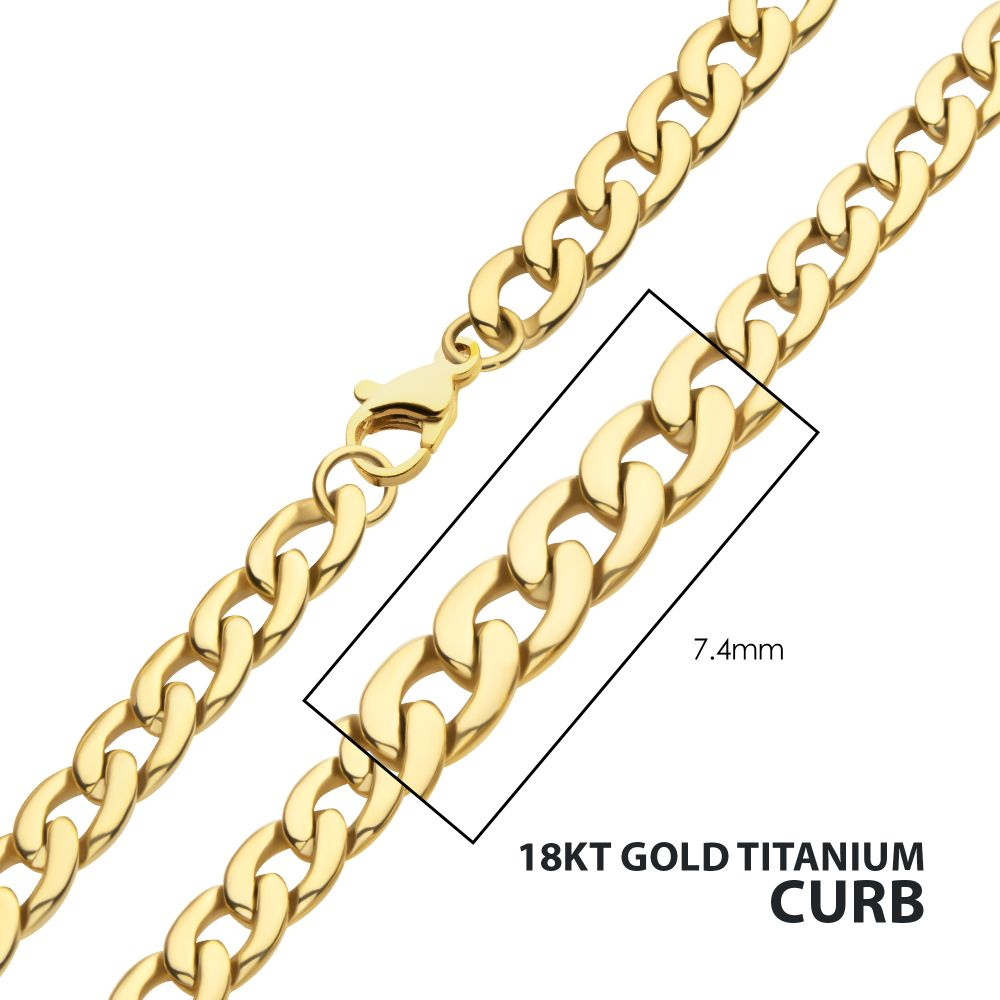 Titanium Curb 7.4mm 20"