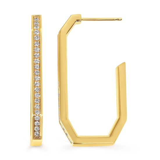 1/2 Cttw. Diamonds J Hoop Earrings