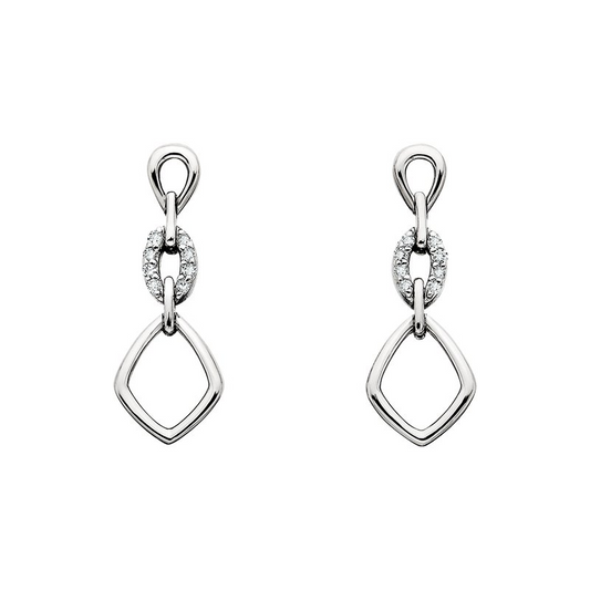 Round Brilliant Diamonds Dangle Earrings